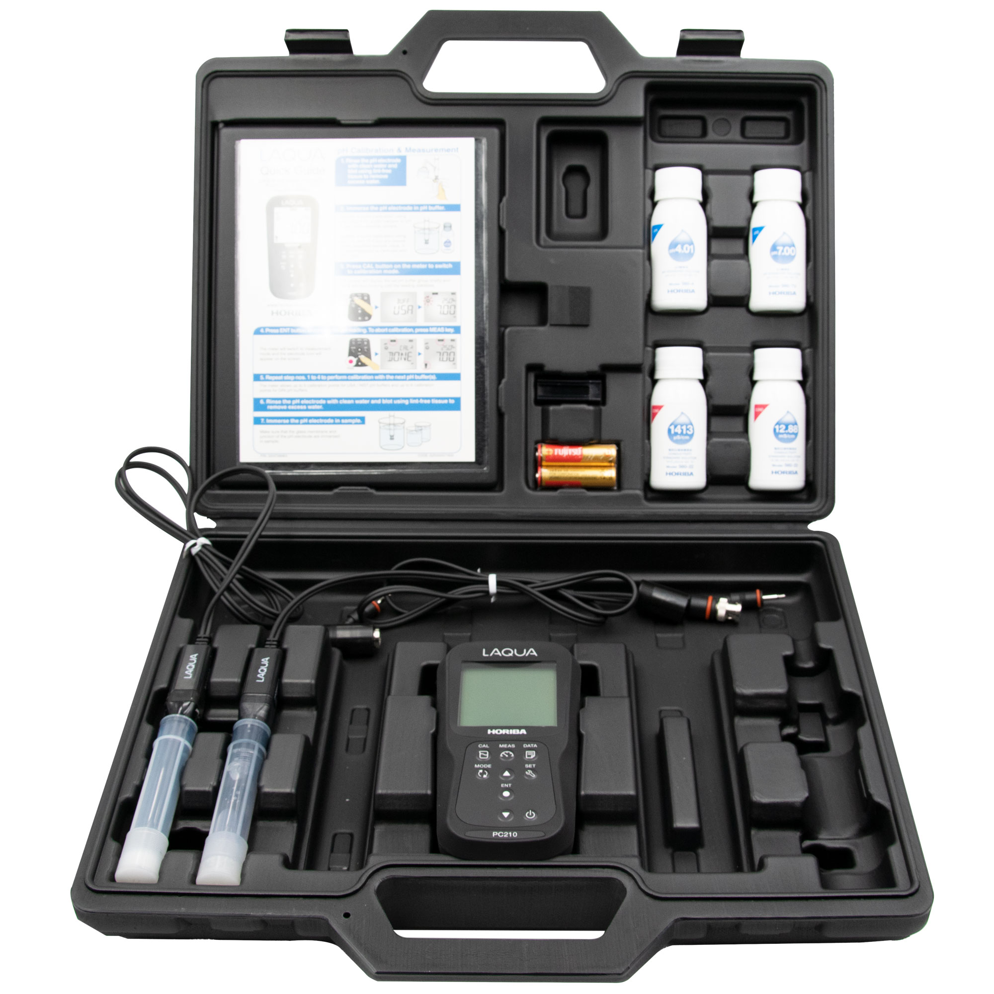 Horiba LAQUA PC210-Kit pH, Redox, Leitwert, TDS, Salz, Widerstand und Temperatur Hand Messgerät im Analysenkoffer